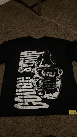 Black Graphic T-Shirt Cough Syrup Print