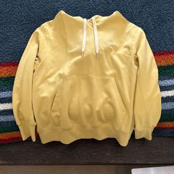 YELLOW NIKE FLEECE HOODIE SIZE XL 