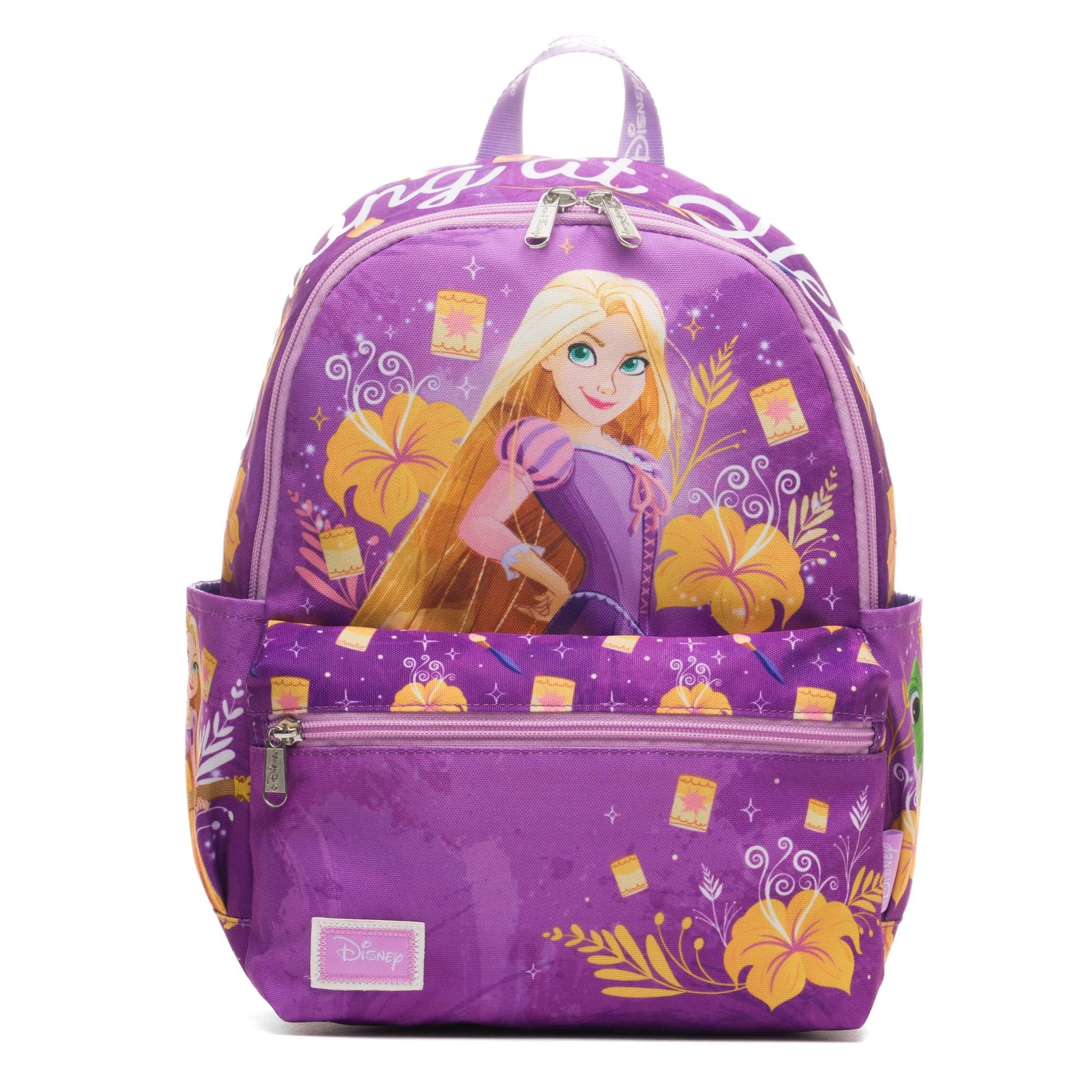 Disney Tangled Rapunzel Mini Backpack – Purple Nylon Bag with Adjustable Straps