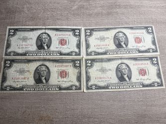 (4) 1953 $2.00 Bills