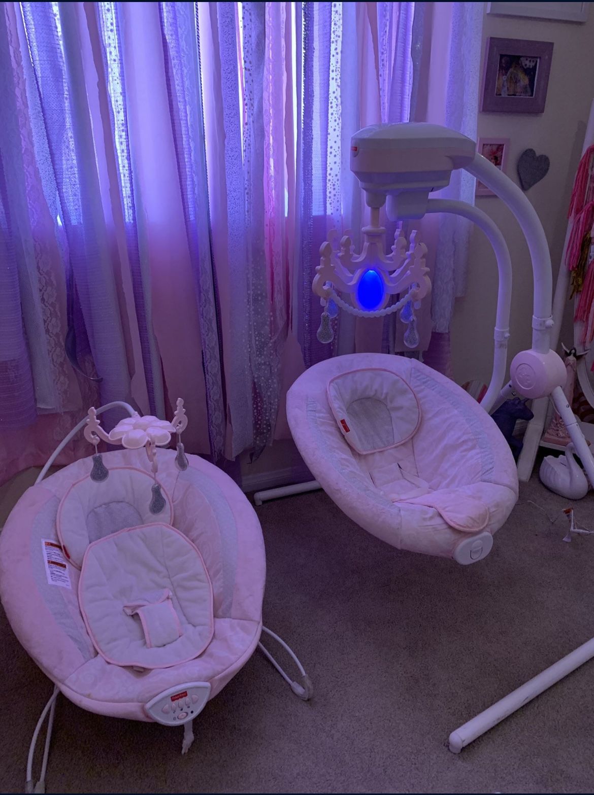 Bouncer Fisher Price Pearl Chandelier Cradle N Swing Toy Bar