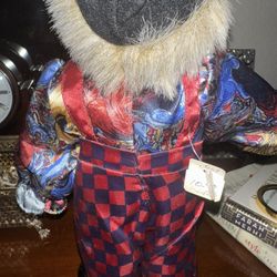 Porcelain head, clown, doll figure