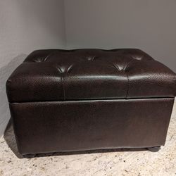 Small Faux Leather Ottoman /Foot Stool