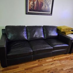 Leather Sofa Bed (Queen) 