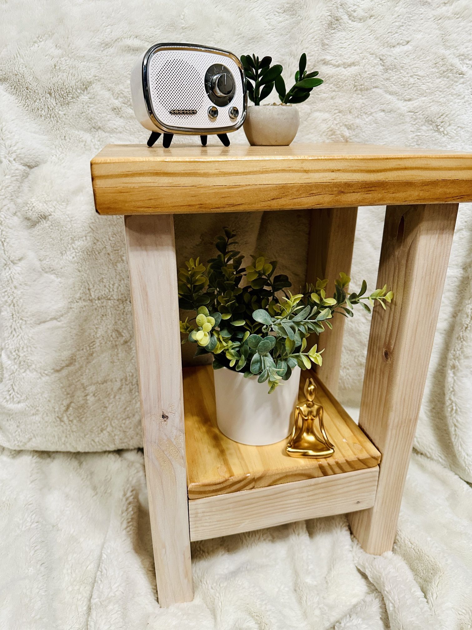 Handmade Wood Side Table/stool