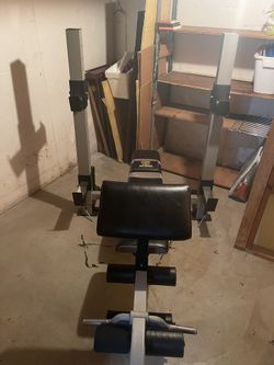 Weight Bench w/ Weights & Rack