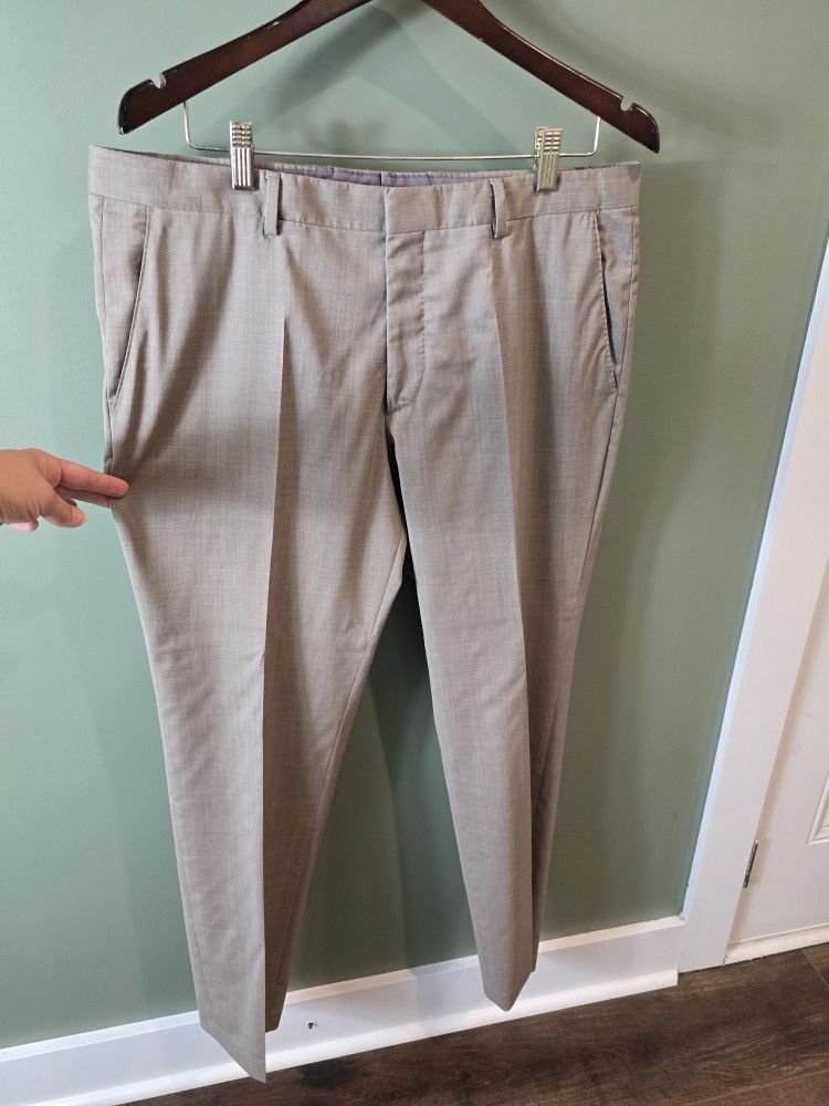 boss hugo boss Formal trousers in micro-patterned stretch fabric mens 36R/L sz
