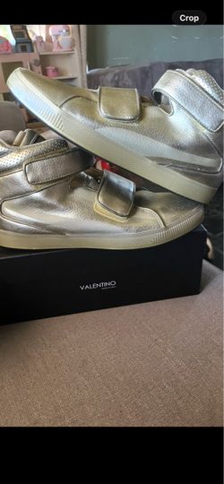 AdidasHigh-Top Sneakers Gold Leather 7.5