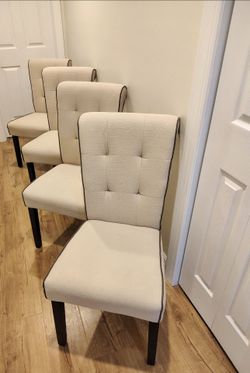 Beige Dining Chairs set of 4