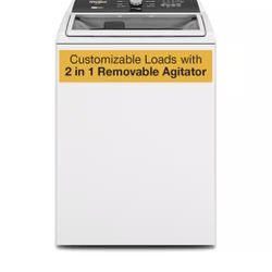 Whirlpool 4.7 - 4.8 cu. ft. Top Load Washer with 2 in 1 Removable Agitator in White 