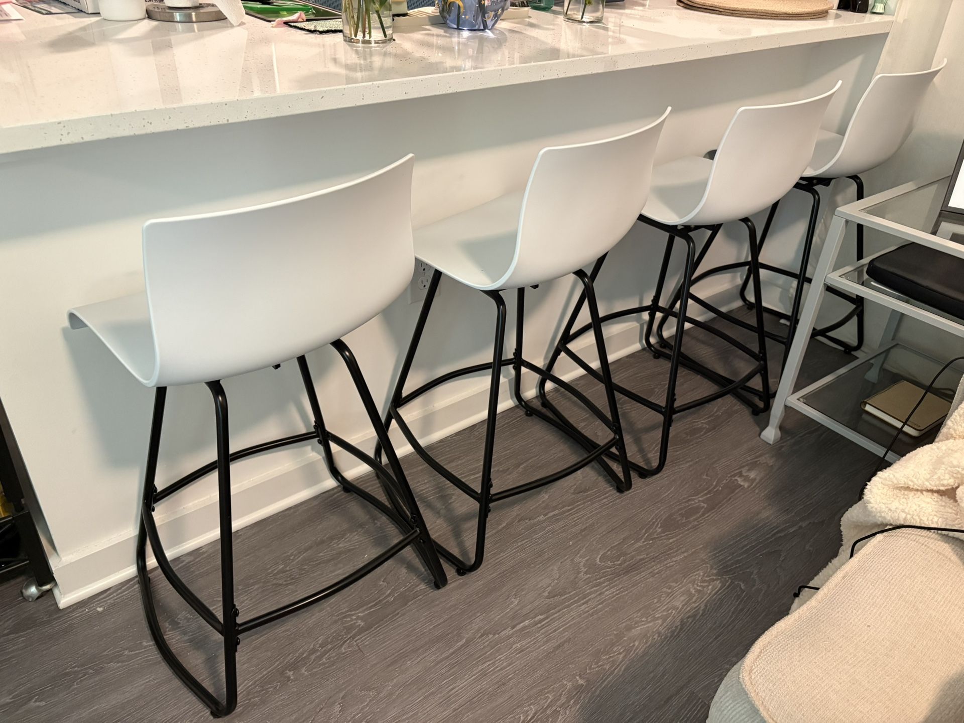 4 Swivel Counter Height Chairs