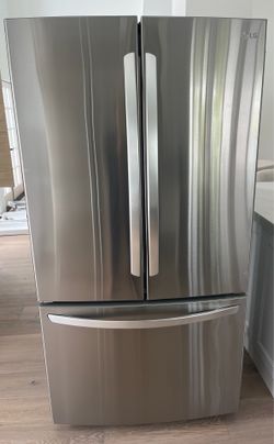 29 cu. ft. 3-Door French Door Refrigerator in Stainless Steel with Door Cooling+ and Internal Ice Dispenser