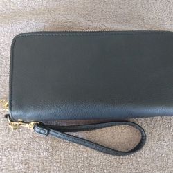 A new day faux leather wristlet 