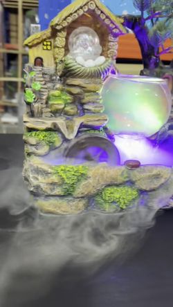 Fuente Casita con Pecera y Esfera de Cristal – Mayoreo $33