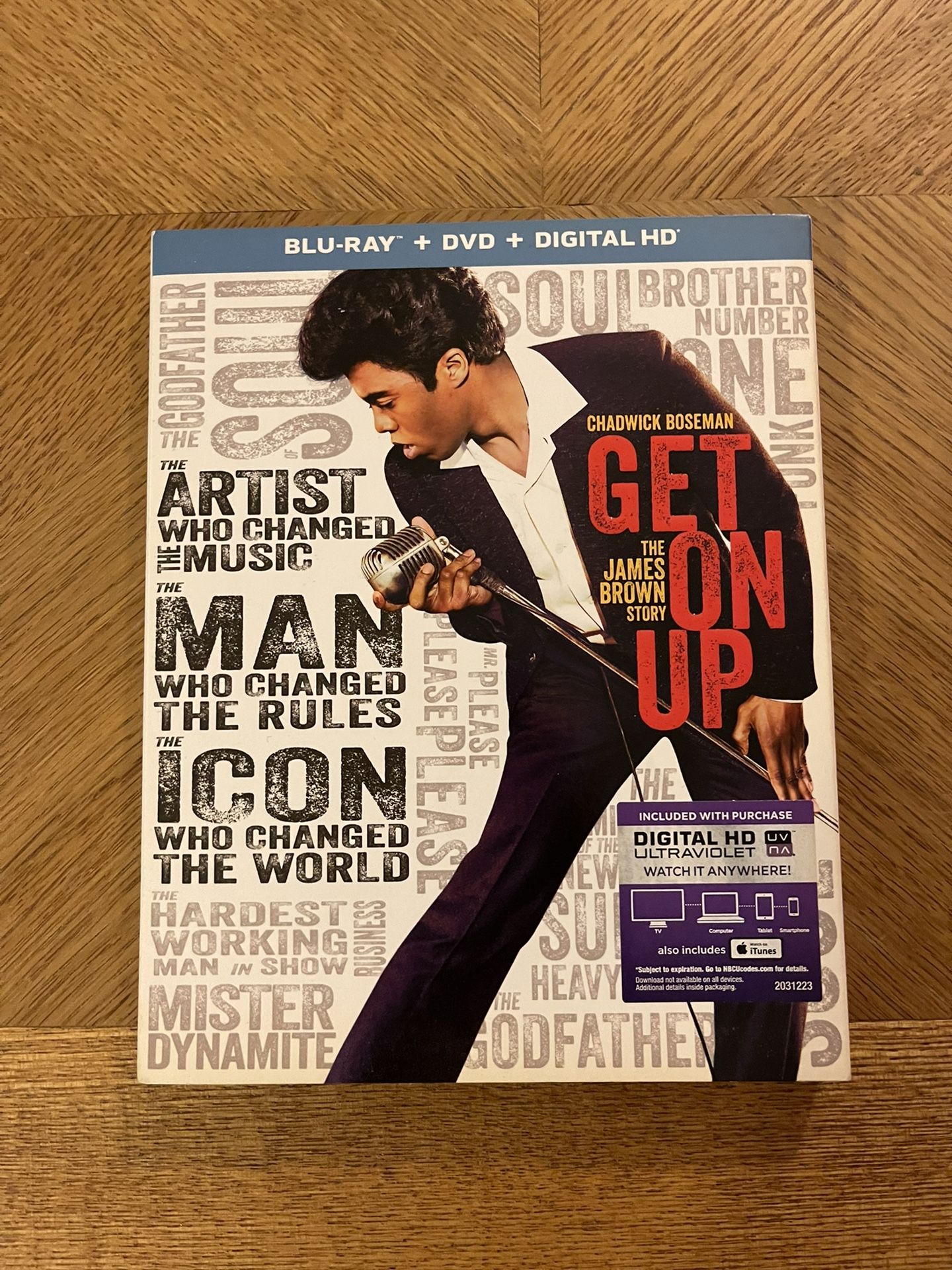 Get On Up: James Brown Story Blu-Ray & DVD SLIPCOVER Chadwick Boseman