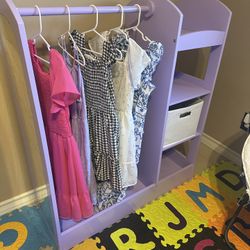 Kids Dress Rack w/Storage
