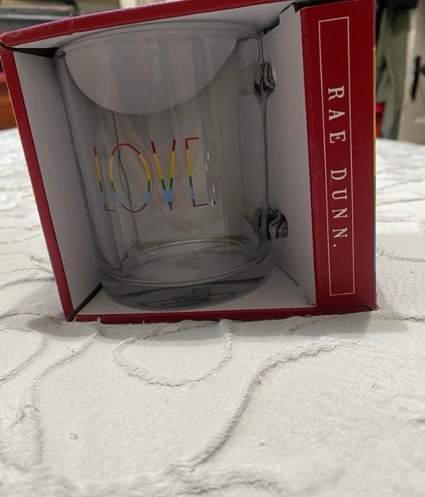 Rae Dunn Pride Glass Mug