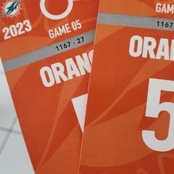 Dolphins vs Patriots Orange Parking Pass