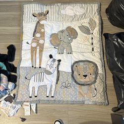 CRIB BEDSHEET SAFARI