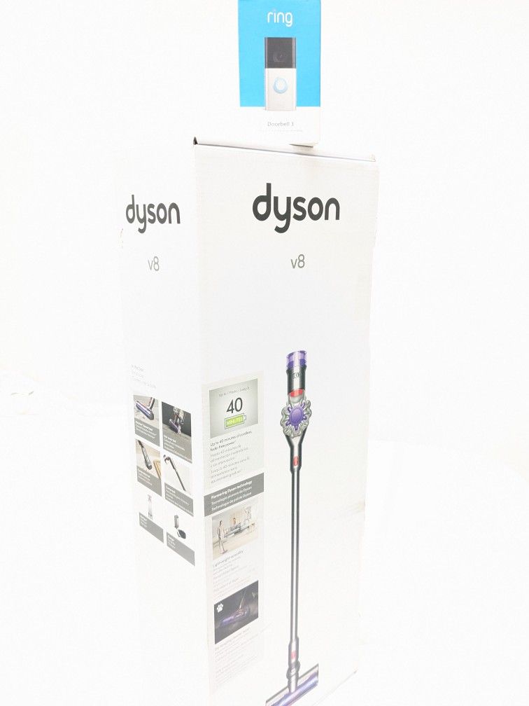 Dyson V8 Stick Vacuum Cleaner + Ring Video Doorbell 3