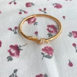 Tiffany & Co. Gold Coil Bracelet with Diamond Size M