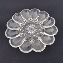 Vintage Anchor Hocking "Fairfield" Glass Deviled Egg Platter