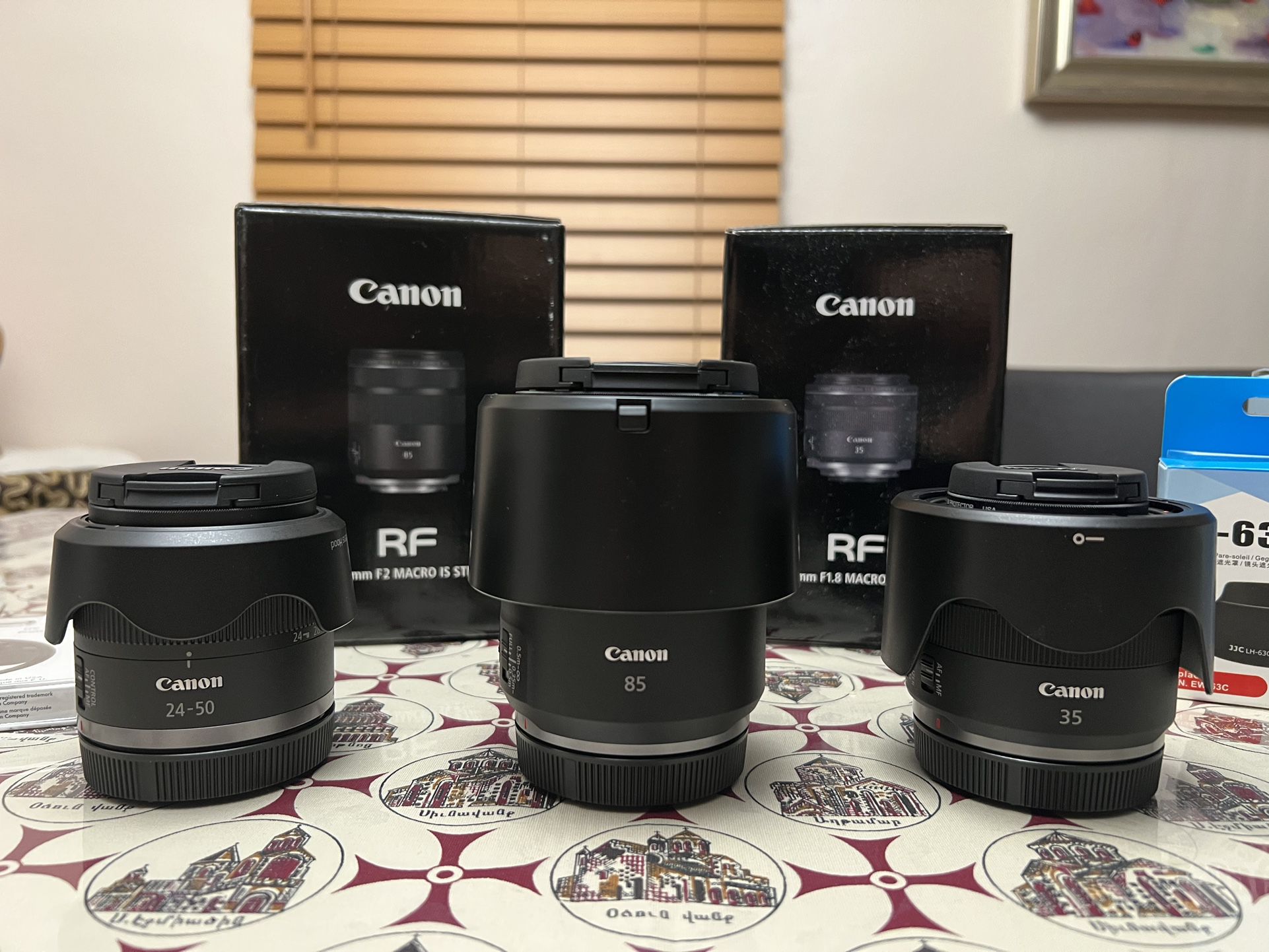 Canon RF Lenses (2) + Accessories