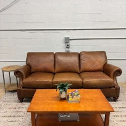 Ethan Allen Leather Sofa (Delivery Available)