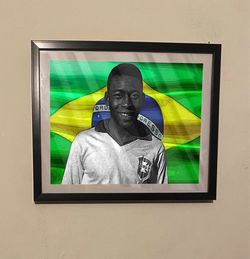 Custom Art piece Of Brazil Soccer Legend Pele
