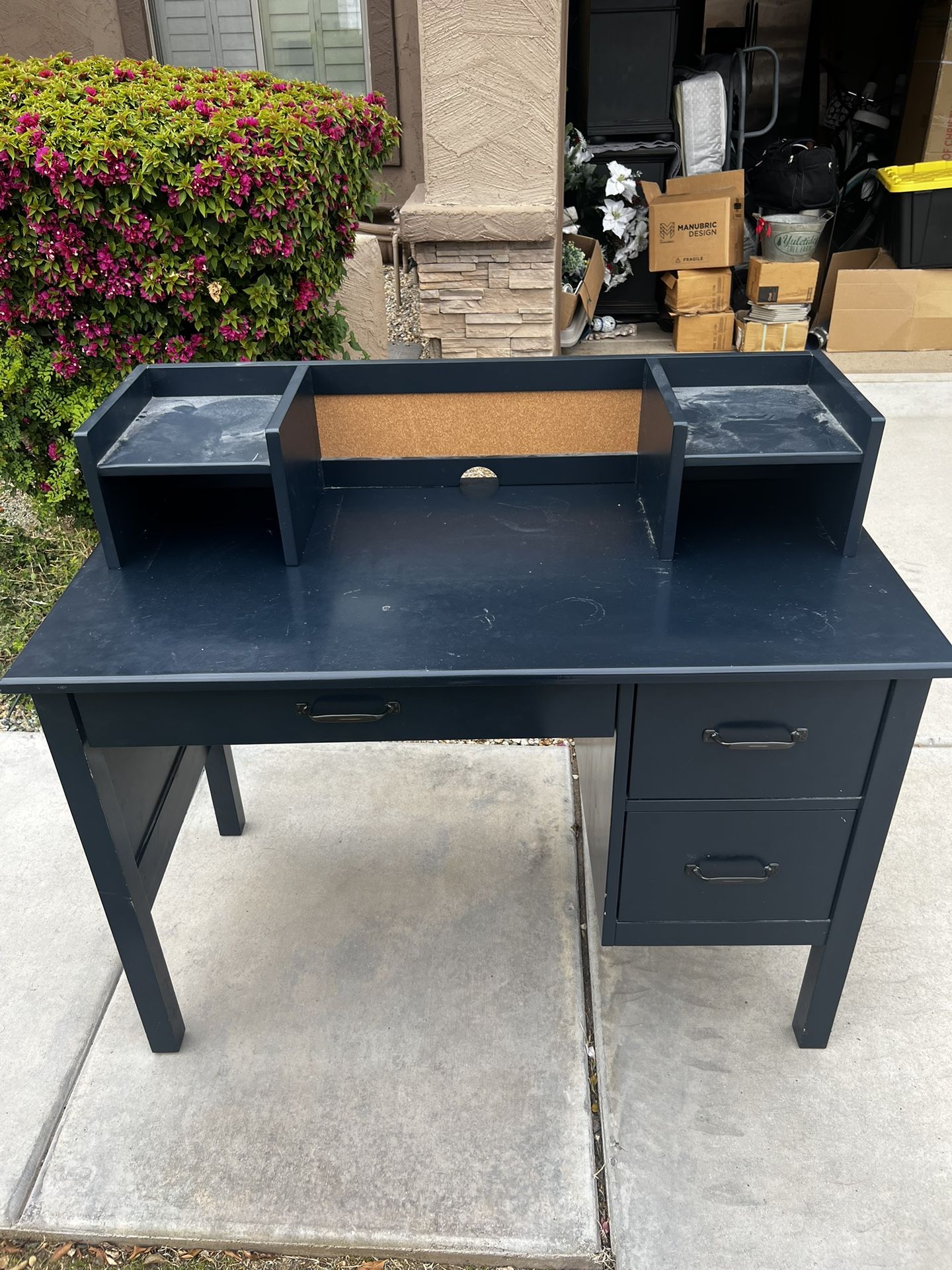 PBKids Pottery Barn Kids Desk Navy Wood