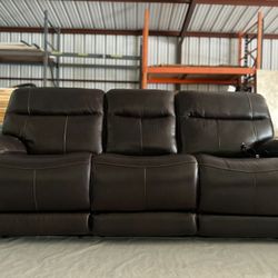 🌸🌟 Ridgewin Leather Power Reclining Sofa $845  🌸