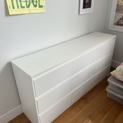 White 9-Drawer Dresser – Must Go, Great Condition! 