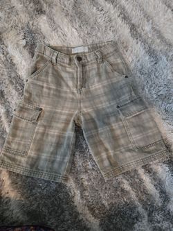 Plaid Cargo Shorts