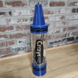 Crayola Vintage 1990 - Blue Crayon Acrylic Aquarium Fish Tank Night Light (BULB NOT INCLUDED) 21" *Pre-Owned 