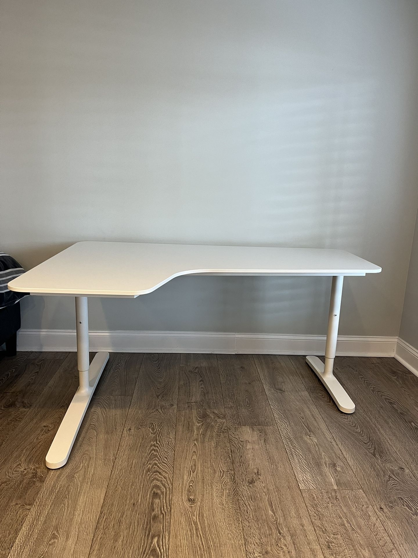 White IKEA Corner Desk 