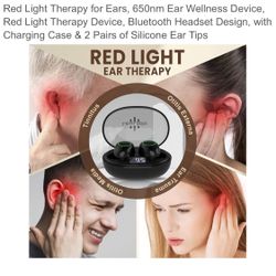Red Light Therapy for Ears, 650nm Ear Wellness Device,