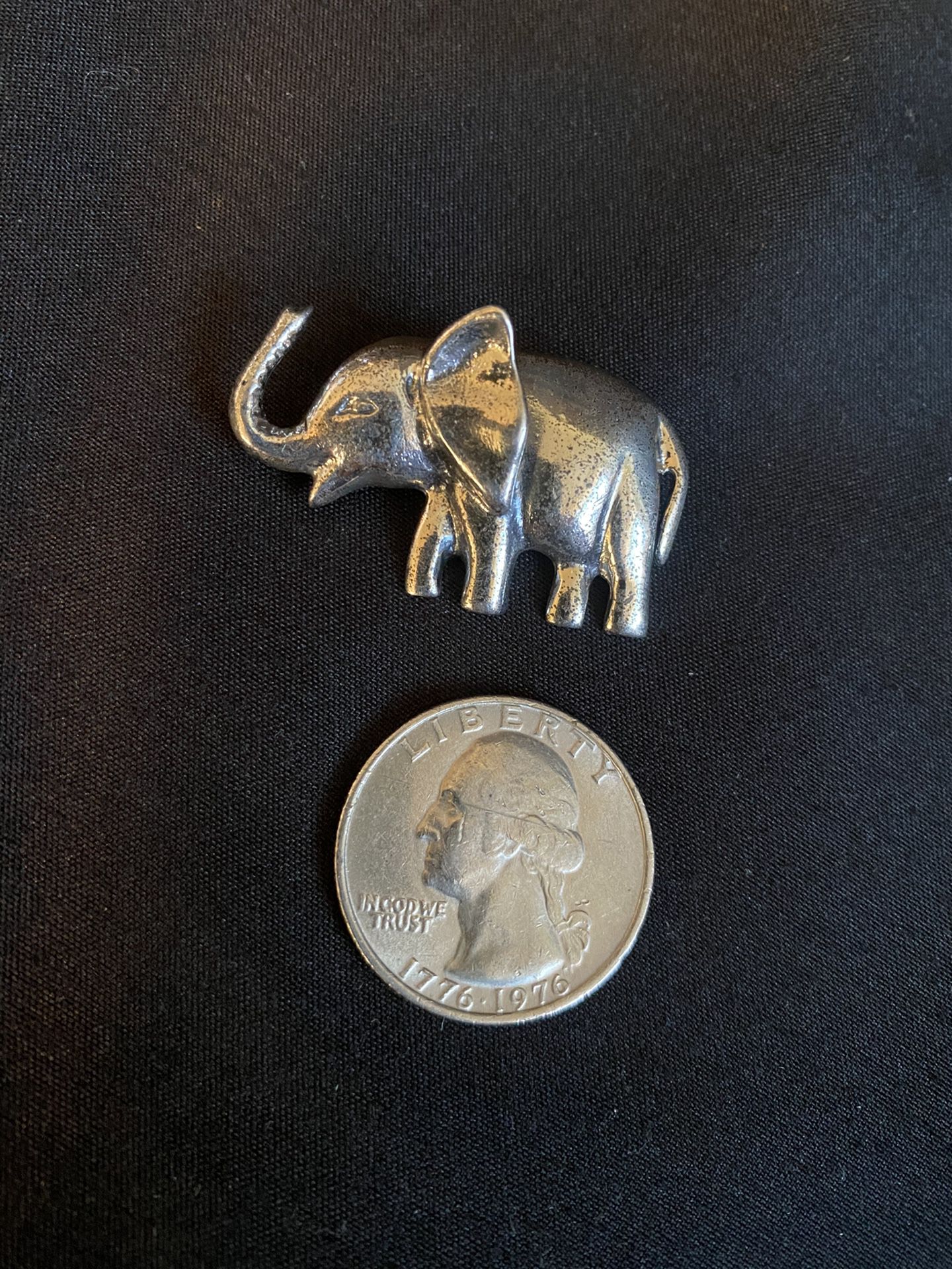 Vintage DaneCraft Sterling Silver Elephant Brooch