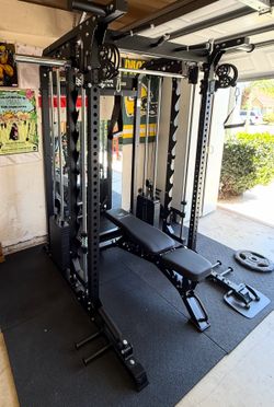 New in Box Major Fitness B52 PRO Squat Rack Power Cage Functional Trainer Home Gym Smith Machine
