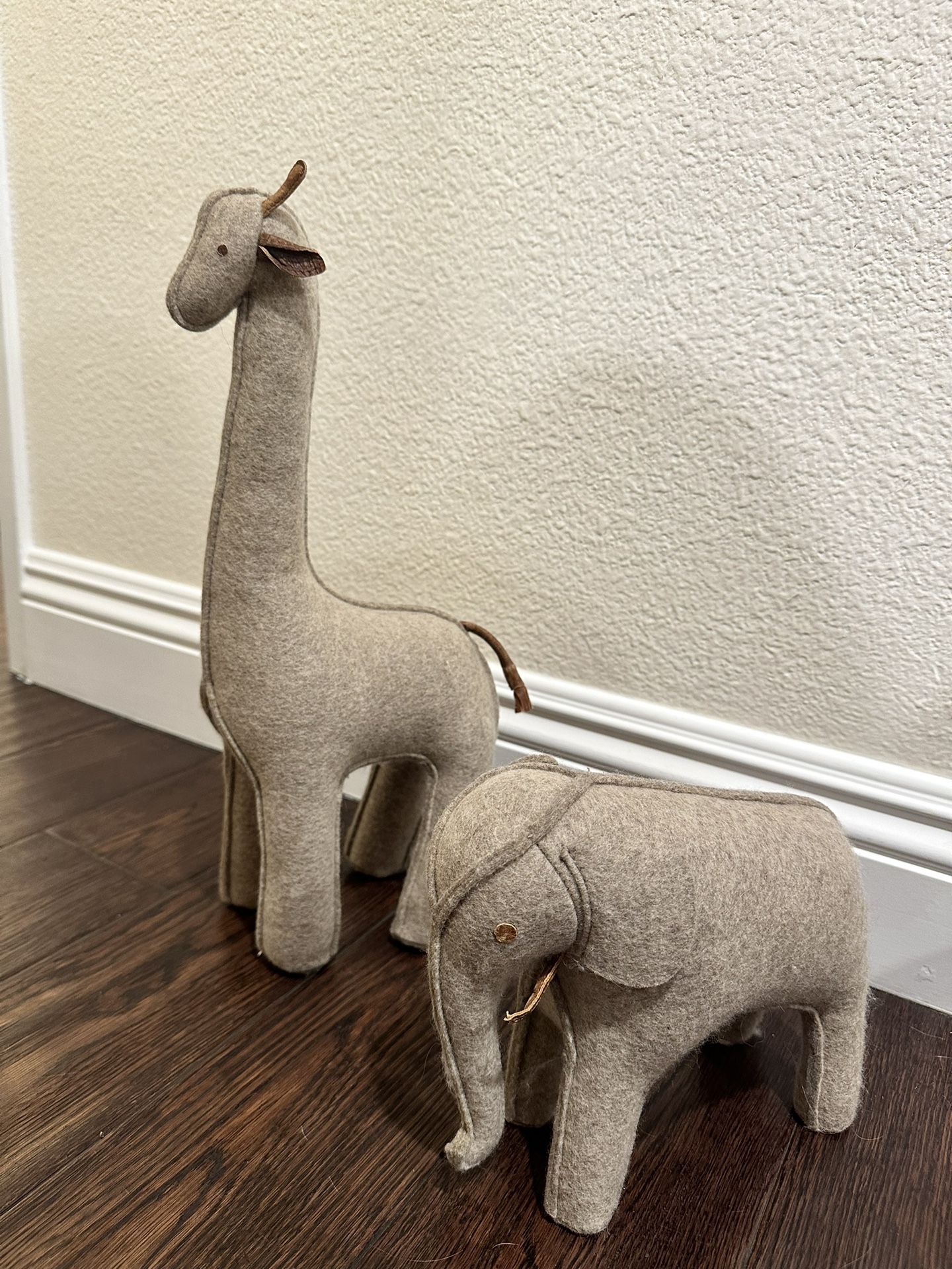 Restoration Hardware Wool Felt Animal Bookend - Grey