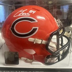 Colston Loveland Signed Chicago Bears Riddell Speed Mini Helmet Beckett
