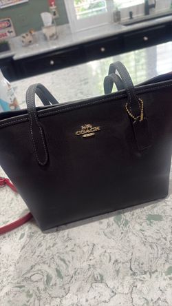 Coach leather mini tote