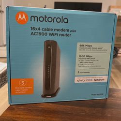 Motorola Cable Modem plus Wifi Gigabit Router