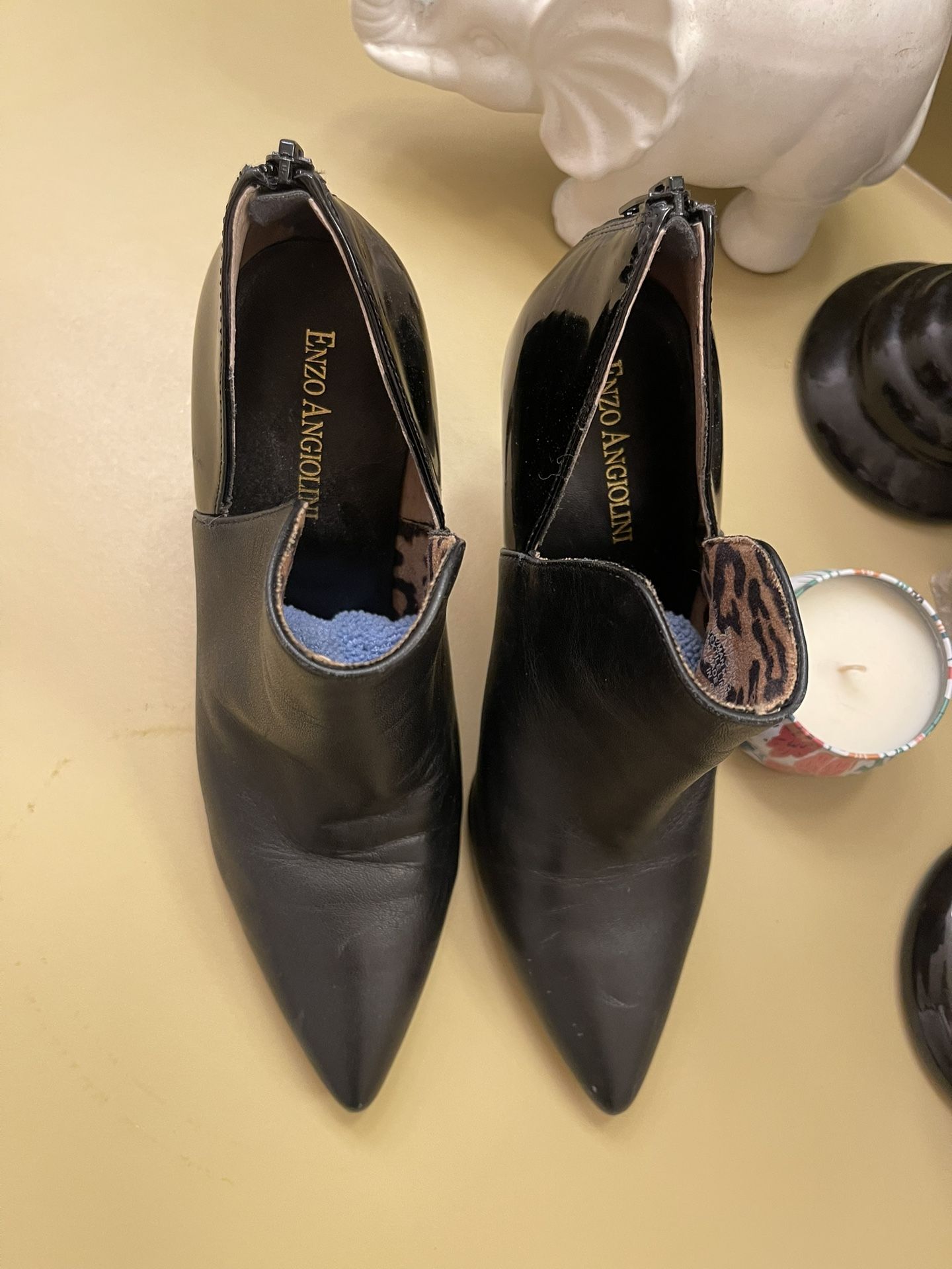 black ankle boots