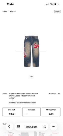 Supreme x Mitchell & Ness Atlanta Braves Loose Fit Jean