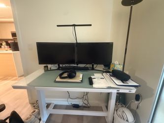 48” Standing Desk with built in charging ports; $150 OBO