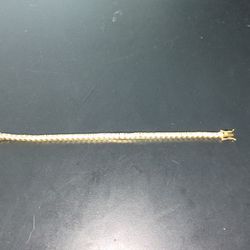 Gold Plated Diamond Tennis Bracelet 