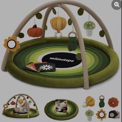Baby Activity Gym playmat.  Tummy time for 0, 3, 6, 9 and 12 months.  35.5 X 17.  Comes with 5 toys.