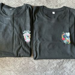 2 new Mens size large short sleeve custom T shirts. 2 shirts 1 price.