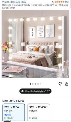 Hollywood Vanity Mirror with Lights