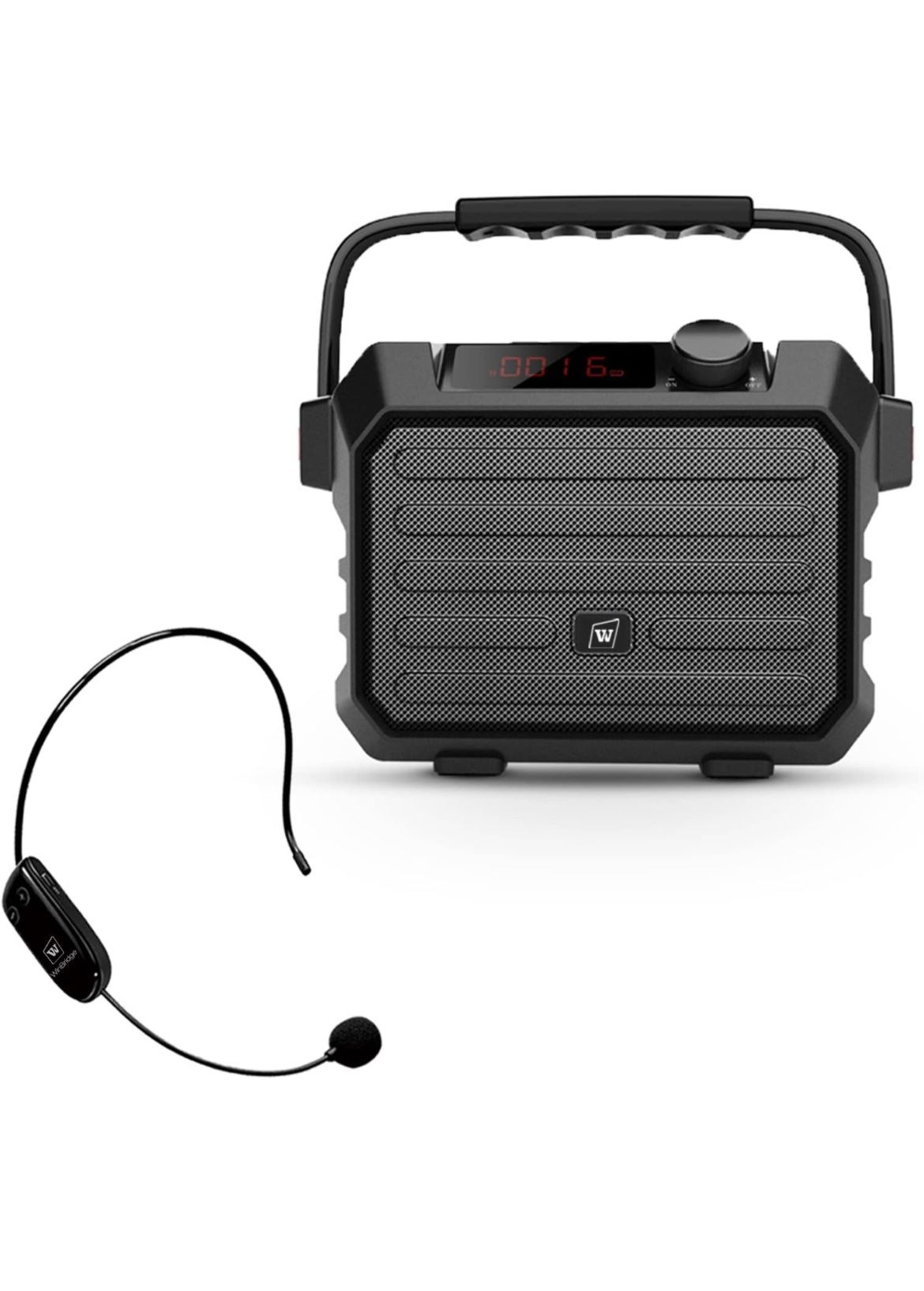 30W Voice Amplifier Wireless Microphone and Speaker Set Portable Handheld Mini Pa System for Teachers, Classroom, Rechargeable Bluetooth 5.0 Pa Speake